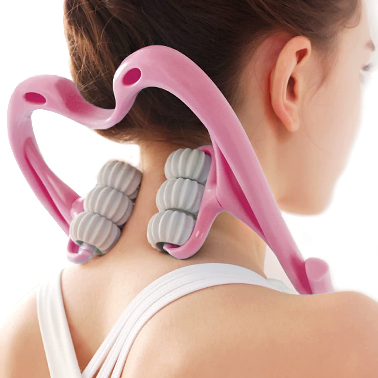 Portable Neckbud Massage Roller Relieve Stress Fatigue Muscle Pain
