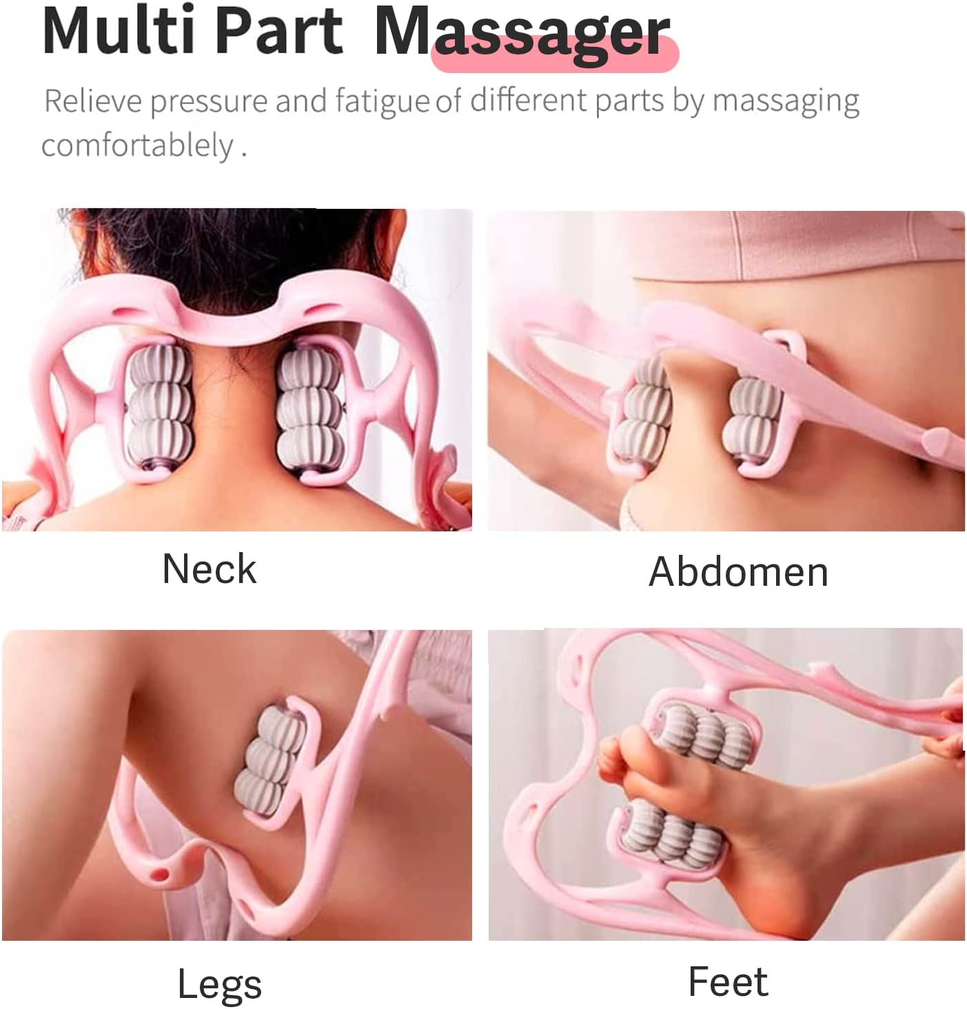 Neckbud Massage Roller, Rolneck Neck Massager, Neck Bud Massage Roller,  Roller Neck Massager for Pain Relief Deep Tissue, Handheld Neck Roller
