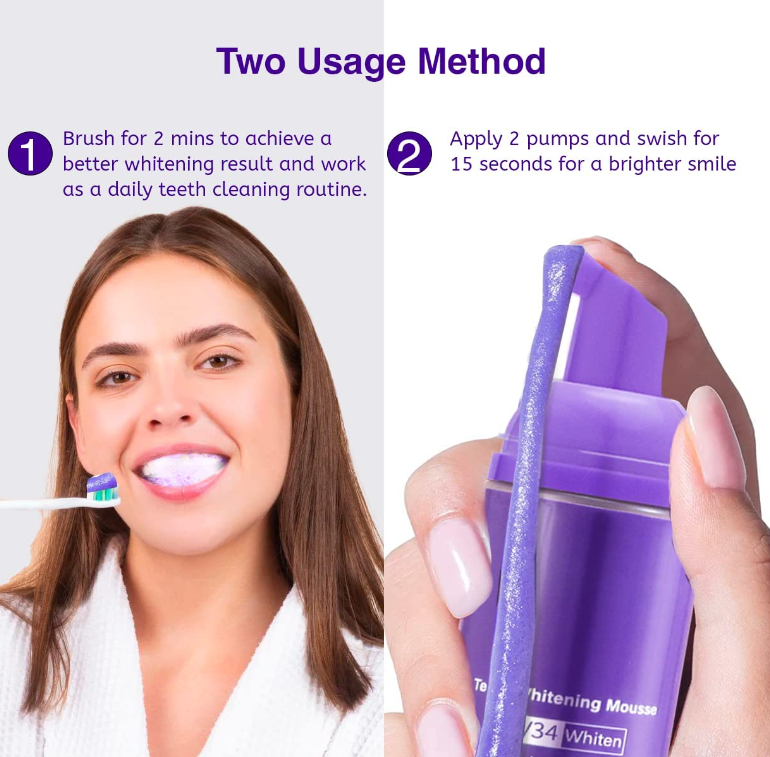 Purple Teeth Whitening Foam（50ml） – NOLIPEM